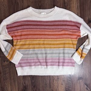 Striped coastal style beachy sweater